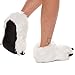Silver Lilly Bear Paw Animal Slippers (White, Medium)