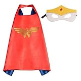 ERT13 Dress Up Comic Cartoon Superhero Costume With Satin Cape and Matching Felt Mask
