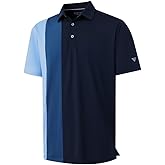 M MAELREG Mens Golf Polo Shirts Short Sleeve Dry Fit Casual Performance Moisture Wicking Color Block Polo Shirts for Men