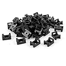 uxcell Plastic Wire Buddle Cable Tie Mount Saddle 9mm 100pcs Black