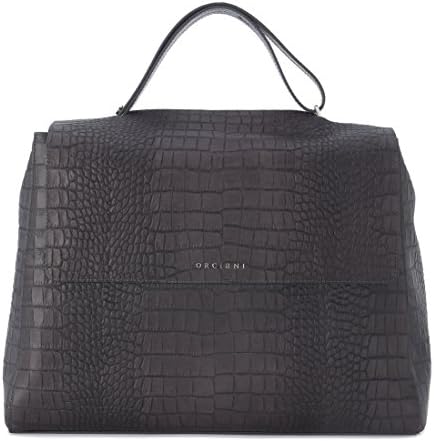 Orciani Orciani Smoke Grey Cocco Leather Shoulder Bag Grey