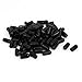 uxcell 6mm Inner Dia Rubber Hose End Cap Screw Thread Protector Cover Black 100pcs