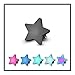 {Black} Surgical Steel Over Titanium Anodized Internally Threaded Flat Star Dermal Top-14GA (Sold Ind.)