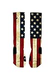 Elevate Apparel and Gear Men's Custom Nike Elites Socks Vintage American Flag