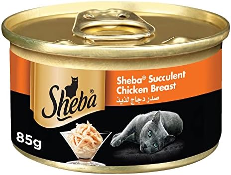 Sheba Cat Food Succulent Chicken Breast Can, Made from Natural