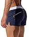 Malavita Mens Swimwear Shorts Slim Wear with Pocket(M, DarkBlue)