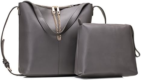Anna Jones Leather Satchel Tote Handbags for Women – Black, Brown, Gray, Olive Green Large Shoulder Bags with Top Handles, Double Zipper, Magnetic Button & Adjustable Strap