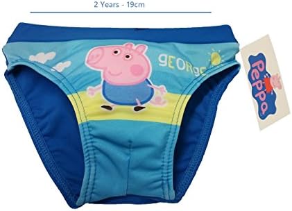 Peppa Pig Boys Swimming Shorts, George Pig Trunks, Boys Swimwear (2,3,4,5,6 Years) (2 Years)