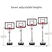 PEXMOR Basketball Hoop Portable Adjustable Height Poolside Basketball Stand System for Youth Kids Teenagers Indoor Outdoor with 32