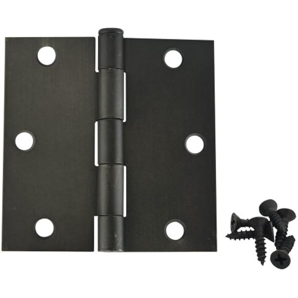 24 Pack Hinges Oil Rubbed Bronze Door 3.5" Inch X With Square Corners