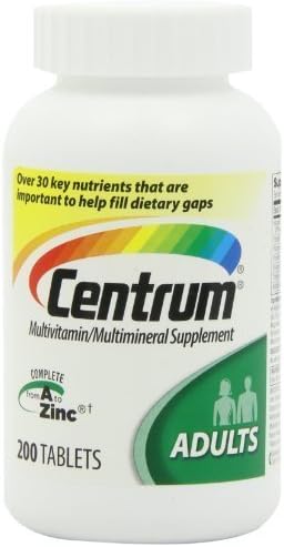 Centrum Base Multivitamin, Adult, 200-Count (Pack of 4) by Pfizer Consumer Healthcar