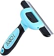 iCode Pet Grooming Brush, Dog and Cat Brush For Shedding-Self Cleaning for Medium & Large Dog and Cat，Dramatically Reduces Shedding-Easily Remove Shed Hair (1, Bule)