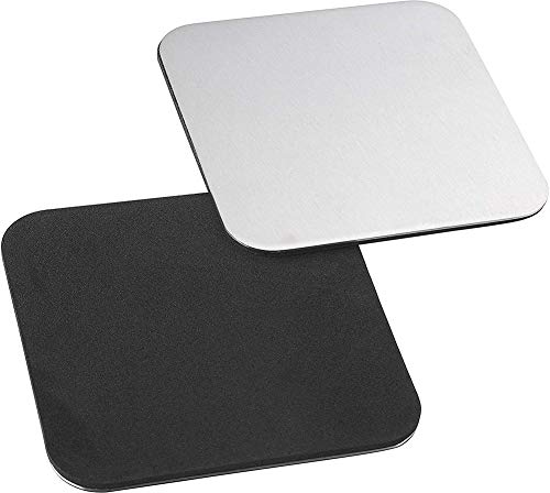 BTMB Square Drink Coasters Stainless Steel Coaster for Coffee Cup Wine Glasses Mats Protect,Pack of 4 - Thumbnail 3