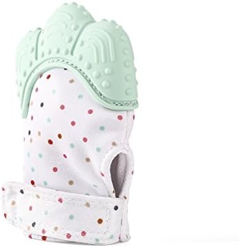 Silicone Baby Teether Mitten, S-World Kee Like Teething Toys for Teething Ring Provides Self-Soothing Fun- Ideal Baby Shower Gift (Mint Green)