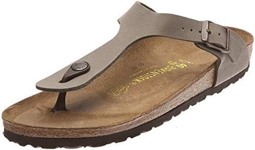 Birkenstock Gizeh Birko-Flor Women's Thong Narrow Width Sandals, Stone, 39 N EU Narrow Width (US Women's 8)
