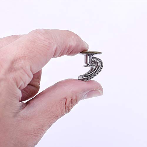 AXEN Button Waisitband Extender for Denim Jeans Trousers Pants Shirts Collars Elastic Spring Metal Stainless Steel Botton, 8 Pcs Style 1