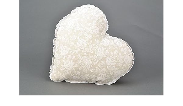 Amazon Com Heart Shaped Decorative Handmade Pillow Made Of Fabric