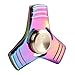SYOURSELF Titanium Alloy Tri-Spinner Hand Fidget Toy, 1 Replacement Hybrid Ceramic Bearing- 5-7 mins High Speed & Quiet Spin EDC Focus Toy for Stress Relieve Anxiety Adult Children(Square Rainbow)