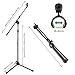 Mugig Boom Microphone Stand, Telescoping Tripod Compact Microphone Stand, 360 Rotate,Portable and Adjustable, Suitable for Performance, Rehearsal and Lecture