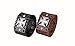 Coolla Mens Retro Cross Adjustable Leather Wristband Cuff Bracelet Sl2801 (Black)