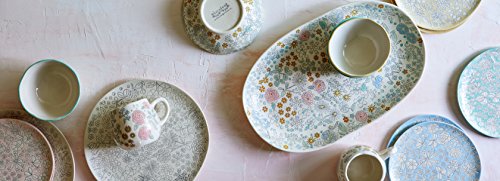 Dorotea Hand Painted Oval Serving Platter, 16.5-Inch