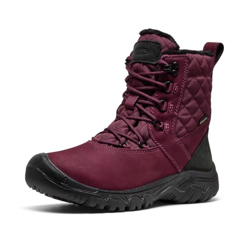 KEEN Greta Boot 2 - Stivali impermeabili da donna, colore fico/nero, taglia 37, Fico Nero, 37.5 EU
