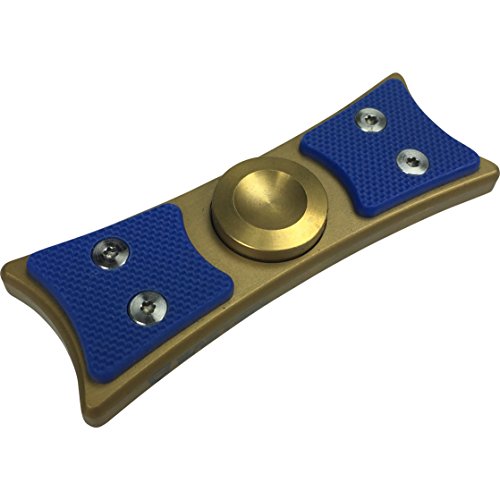 BASTION Everyday EDC Hand Spinner Fidget Toy - Spinning Top, Titanium Body, Hybrid Ceramic Bearing, G10 accents- GOLD - LARGE