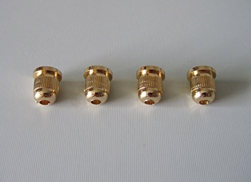 3/8 Inch String Mounting Ferrules Fits 4 String Bass Guitar, Gold