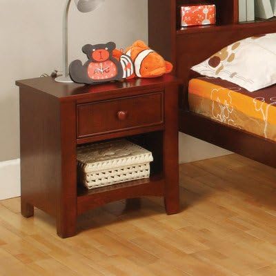 Hokku Designs Miles 1 Drawer Nightstand Finish: Cherry