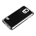 kwmobile Premium hard case for Samsung Galaxy S5 Mini with reinforced back of brushed aluminium in black