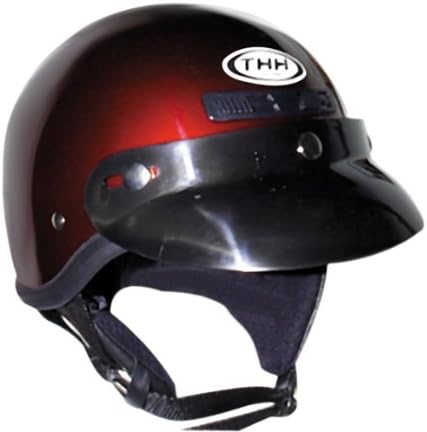 THH T-5 Half Shell Cruiser Street Bike Motorcycle Helmet Wine Small