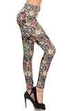 Leggings Depot Ultra Soft Women's Popular BEST Printed Fashion Leggings Batch8 (Medallion Mania)