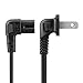 TNP 2 Prong Power Cord NEMA 1-15P to IEC320 C7 Right Angle Power Cable Replacement for PS5 & PS4, Power Cord for Xbox Series S/X, Xbox One S/X, Printers, LG, Samsung, TCL, Apple TV, 10ft, Black