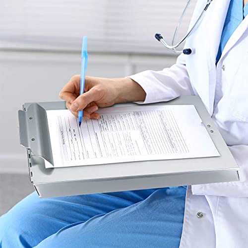 Sunnyclip Metal Clipboard with Storage, Aluminum ThreeTier Box