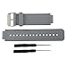Replacement band for Garmin Vivoactive, Silicone Replacement Fitness Bands Wristbands with Metal Clasps for Garmin vivoactive GPS Smart Watch (grey)