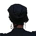 Satin Life Adjustable Drawstring Soft Slouchy Satin Lined Hat (Black)