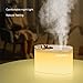 Osunlin 1000mal Ultrasonic Cool Mist Humidifier Room Decor Lighting with 7 Color LED Lights Changing for Home, Yoga, Office, Spa, Bedroom, Baby Room (1000ml white)