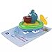 YOSWAN Amphibious Pull and Go Car Playset Bathing Soft Rubber Duck Crocodile Pelican Animal Swimming Bathtime Fun Bath Tub Toys for Boys Girls Toddlers (Duck+Crocodile+Pelican)