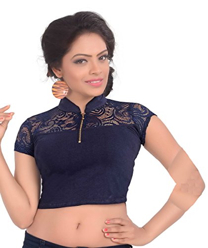 Vibes Designer Full Stitched Stretchable free size Saree Blouse (With Half Sleeve)