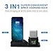 Charging Stand Compatible for Apple Watch, ECZO 3 in 1 Charging Station Silicone for iPhone X/ 8/8 Plus/ 7/7 Plus for Apple Watch Series 1/2/3 and for Airpods (Not Include Cable & Adapter)