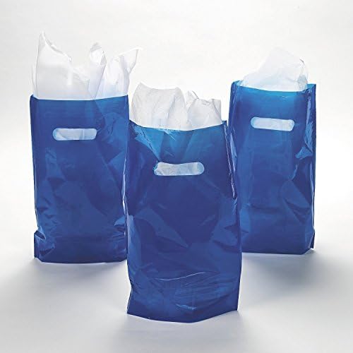 Plastic Bags - Blue Treat / Goody Bag - 50 Count - 8.75 " x 12"