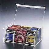 Home-X Compact Acrylic Tea Bag Box. 6 Sections