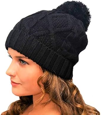 ladies woolly bobble hats