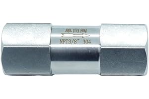 CDQBWKJGFJ 1 Piece Stainless Steel 304 3/8 NPT Female Air Instrument Check Valve One Way Non-Return Valve