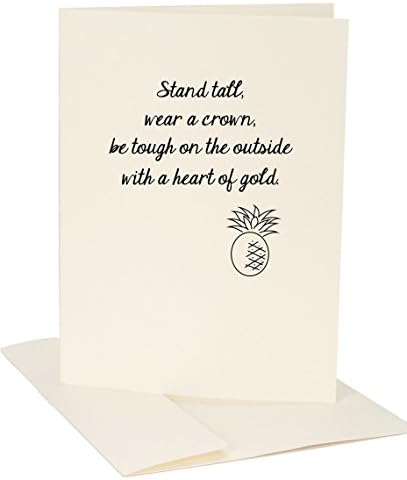 Jules Greeting Card"Stand tall, wear a crown, be tough on the outside with a heart of gold." with Pineapple