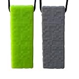 GoGoChews Chew Necklace - 2 Pack Pixel Shape Chew for Boys & Girls, Oral Motor Therapy Tool/Chew, Provides Sensory Input for Special Needs Chewers, Calming Necklace for. (Green/Stone)