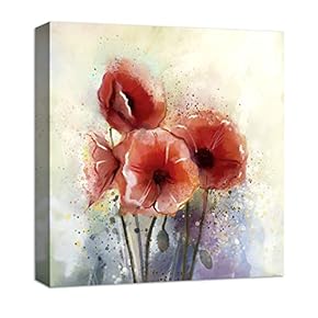 Canvas Wall Art Abstract Beautiful Bunch of Flowers Painting Artwork for Home Prints Framed - 12x12 inches