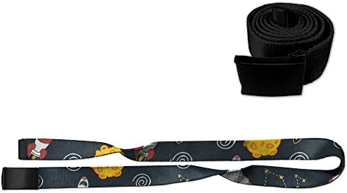 Cartoon Lovely Spaceship Unisex Adjustable Military Style Web Belt With Metal Buckle Slider - 3D Graphic Print