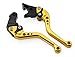 MZS Short Brake Clutch Levers Compatible with GSXR600 2006-2010| GSXR750 2006-2010| GSXR1000 2005-2006 Gold