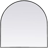 Elegant Decor Ayra 36x36 Arch Modern MDF Wood/Iron Mirror in Black